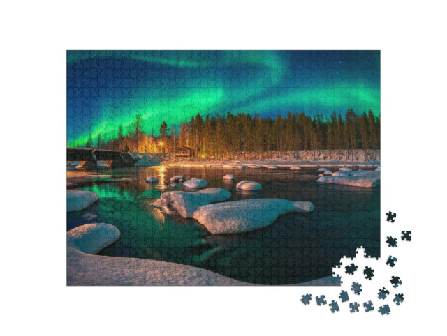 Puzzle de 1000 pièces « Aurore boréale : Les aurores boréales »