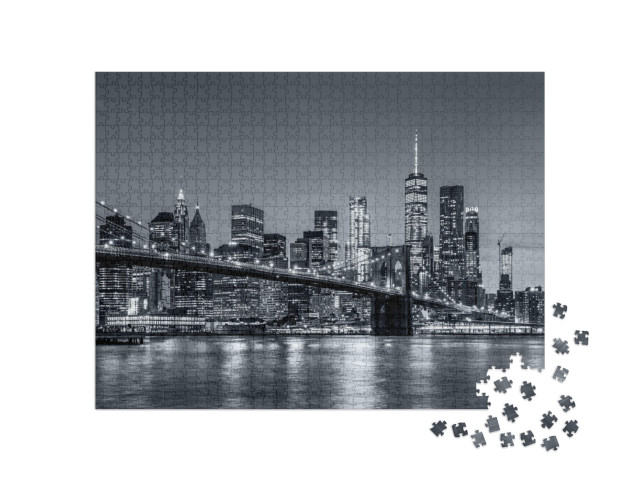 Puzzle de 1000 pièces « New York : la ligne d'horizon de Manhattan »