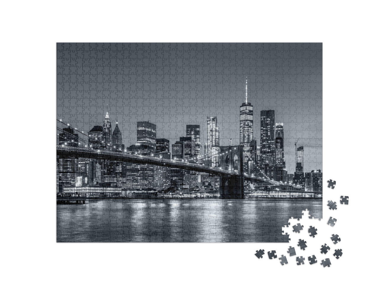 Puzzle de 1000 pièces « New York : la ligne d'horizon de Manhattan »