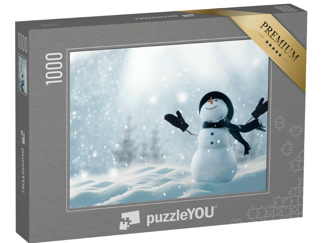 Puzzle de 1000 pièces « Un sheeman dans la neige brillante »
