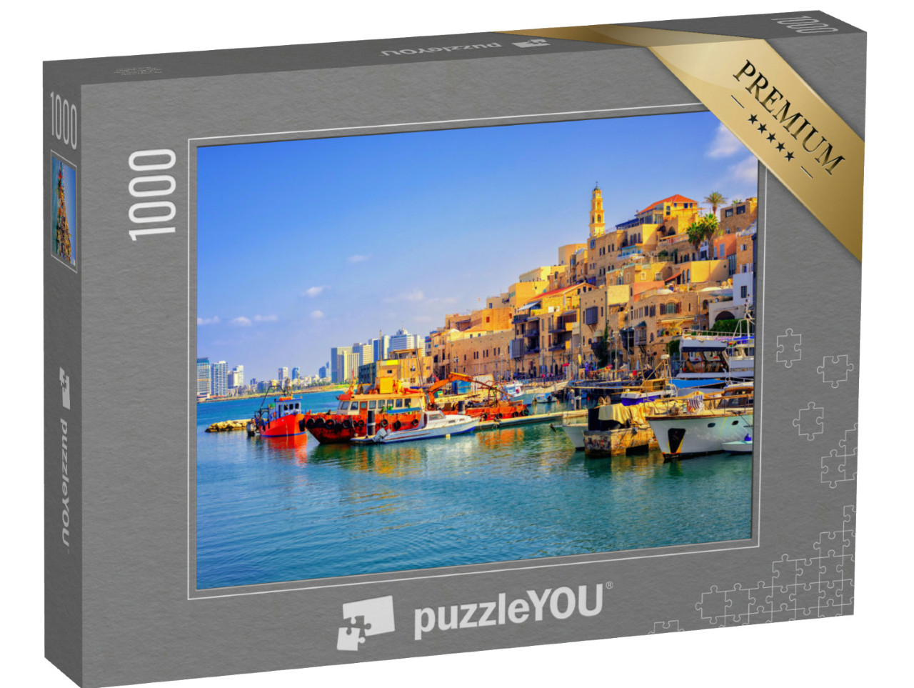 Puzzle de 1000 pièces « Vieille ville, port de Jaffa et skyline de Tel Aviv, Israël »