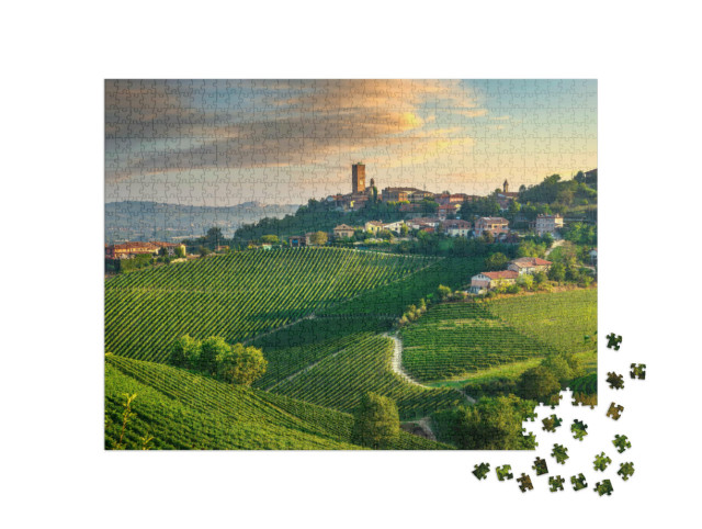 Puzzle de 1000 pièces « Village de Barbaresco et vignobles des Langhe »