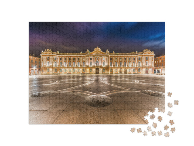 Puzzle de 1000 pièces « Place du Capitole et Capitole à Toulouse, Haute-Garonne, Midi Pyrénées, Sud de la France. »