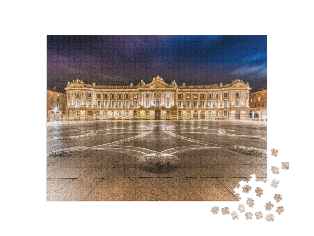 Puzzle de 1000 pièces « Place du Capitole et Capitole à Toulouse, Haute-Garonne, Midi Pyrénées, Sud de la France. »