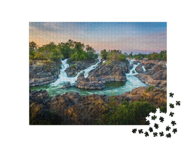 Puzzle de 1000 pièces « Région des 4000 îles à couper le souffle près de Champasak, Laos »