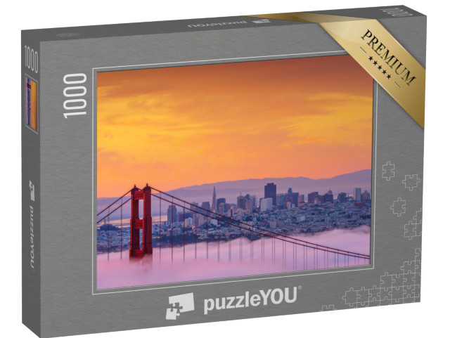 Puzzle de 1000 pièces « Matin brumeux au Golden Gate Bridge »