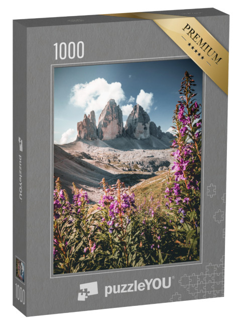 Puzzle de 1000 pièces « Alpes dolomitiques, Drei Zinnen, Tyrol du Sud, Italie »