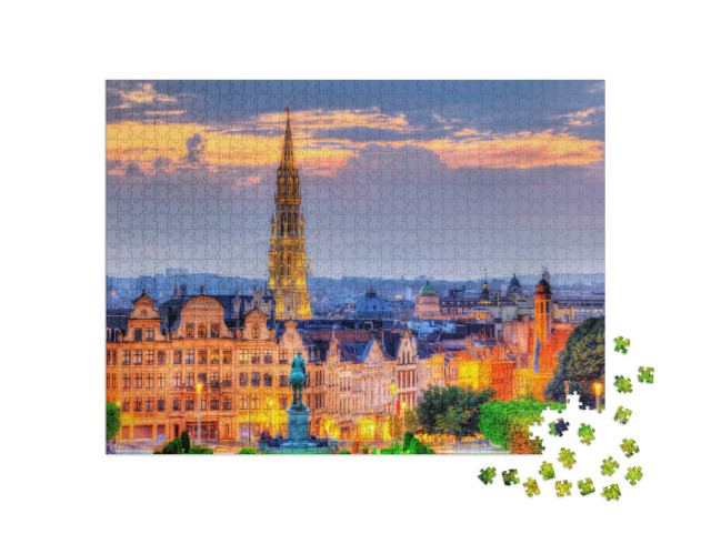 Puzzle de 1000 pièces « Bruxelles le soir »