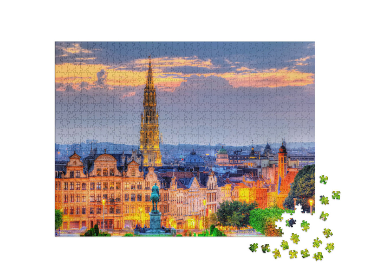 Puzzle de 1000 pièces « Bruxelles le soir »