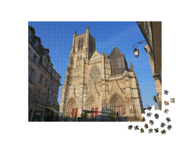 Puzzle de 1000 pièces « Façade de la cathédrale Saint-Étienne de Meaux »