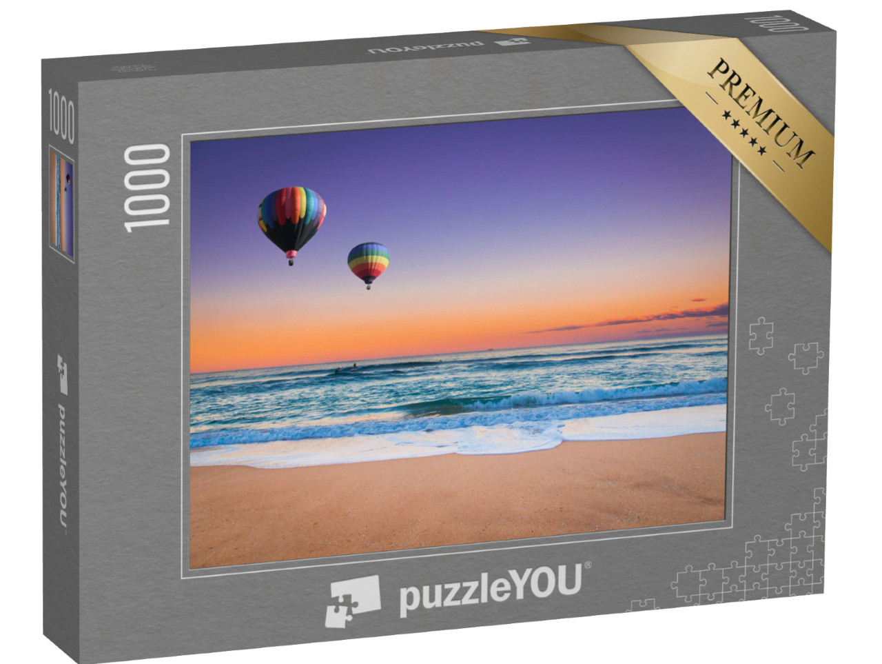 Puzzle de 1000 pièces « Montgolfière au-dessus de la plage de Nouvelle-Galles du Sud, Australie »