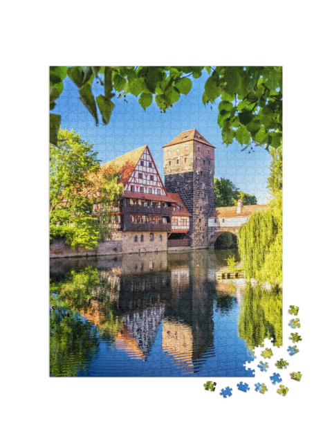 Puzzle de 1000 pièces « La vieille ville historique de Nuremberg, Franconie »