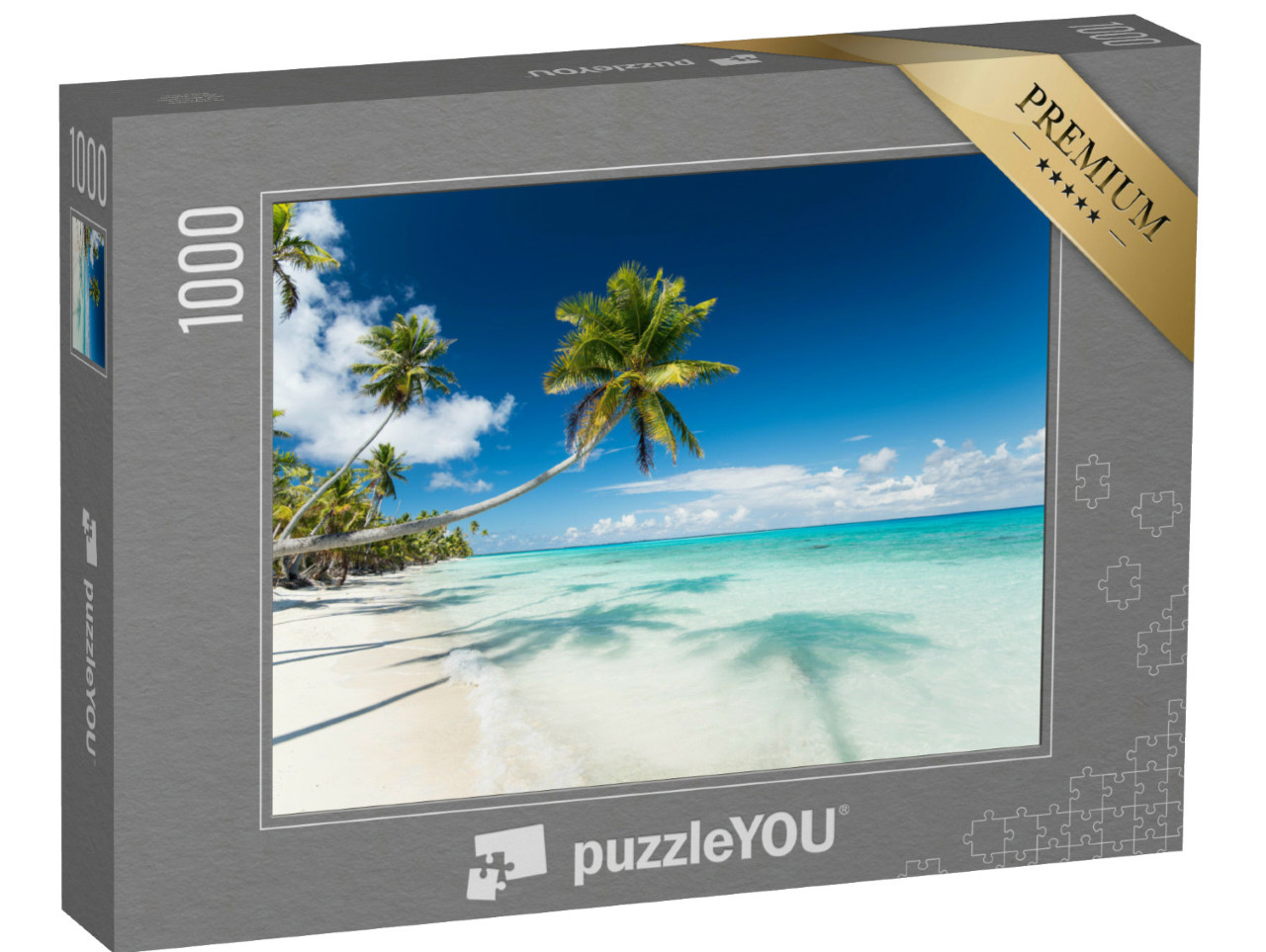 Puzzle de 1000 pièces « Sable blanc sur la plage de Fakarava en Polynésie française »