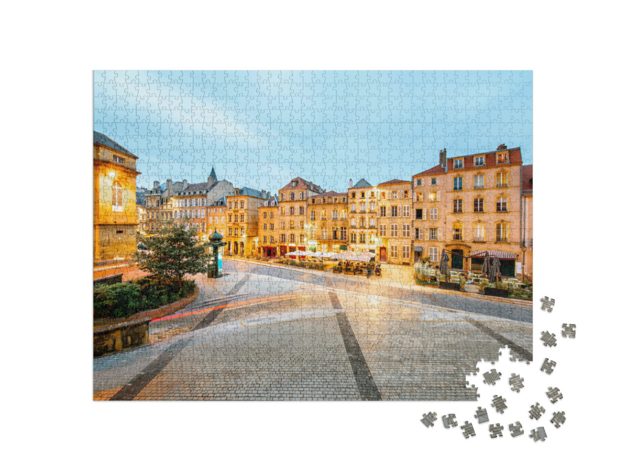 Puzzle de 1000 pièces « Centre de la vieille ville de Metz »