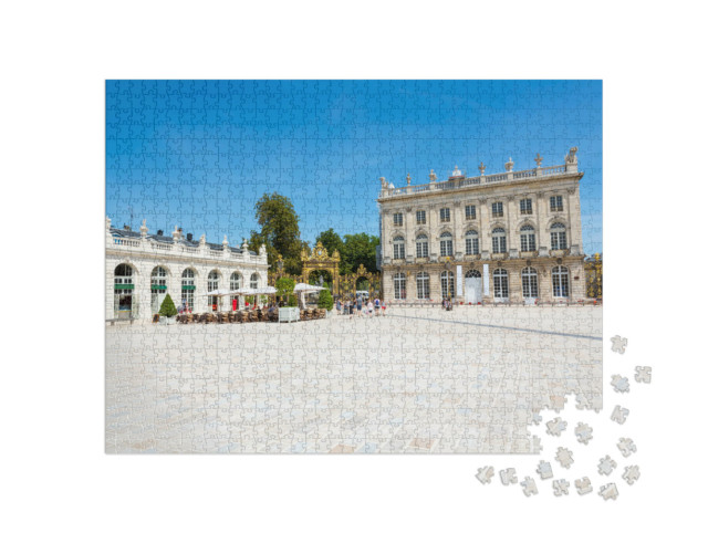 Puzzle de 1000 pièces « Place Nancy-Stanislas, fontaine de Neptune, Lorraine, France »