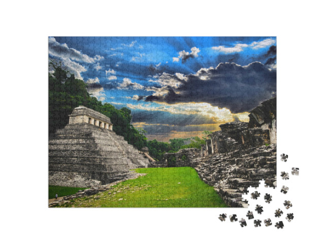 Puzzle de 1000 pièces « Ruines mayas de Palenque, Mexique »