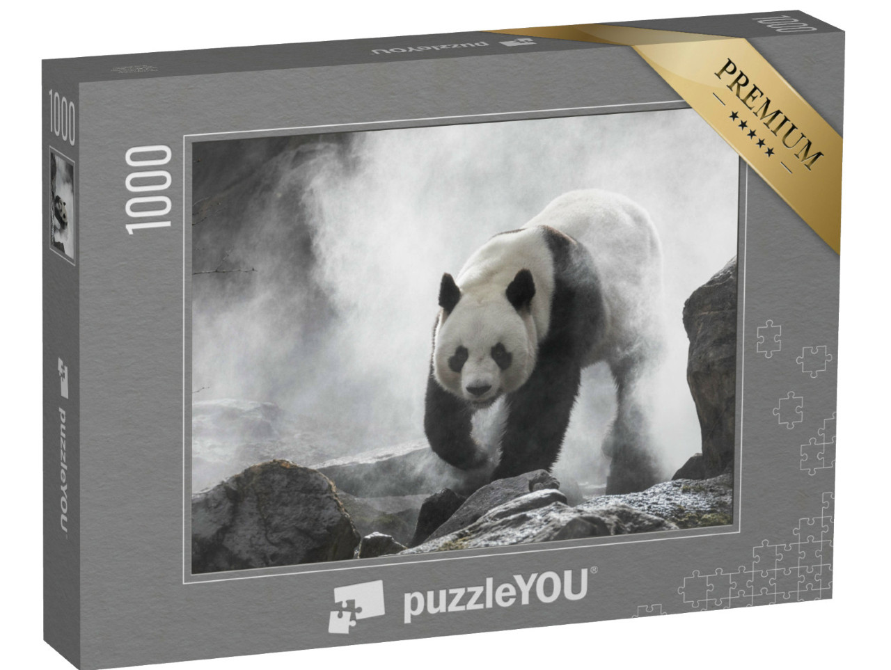 Puzzle de 1000 pièces « Grand panda dans le brouillard »