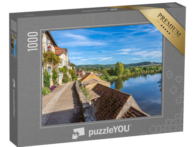 Puzzle de 1000 pièces « Maisons de village avec vue sur la rivière Dordogne à Beynac-et-Cazenac, Dordogne, France »