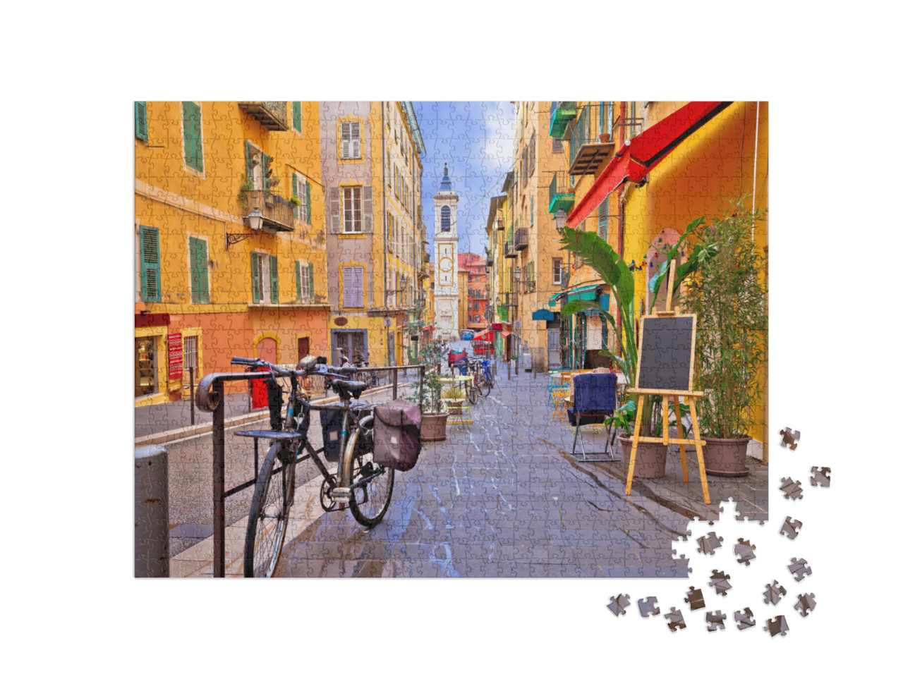 Puzzle de 1000 pièces « Des rues colorées : Architecture de Nice, France »