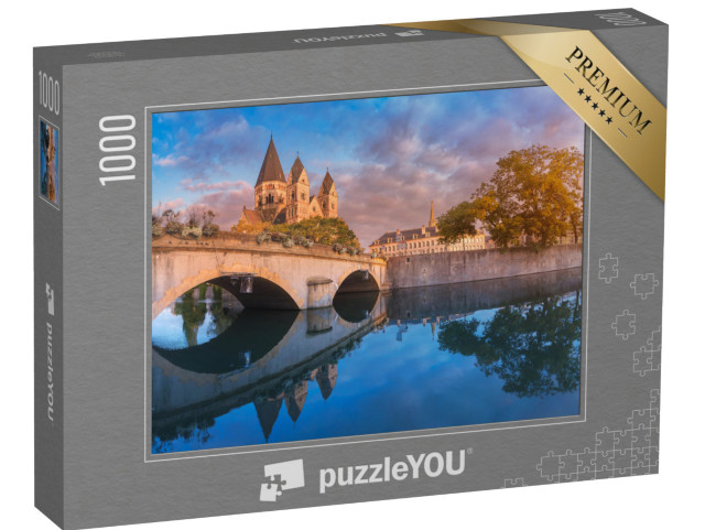 Puzzle de 1000 pièces « Église au bord de la Moselle à Metz »