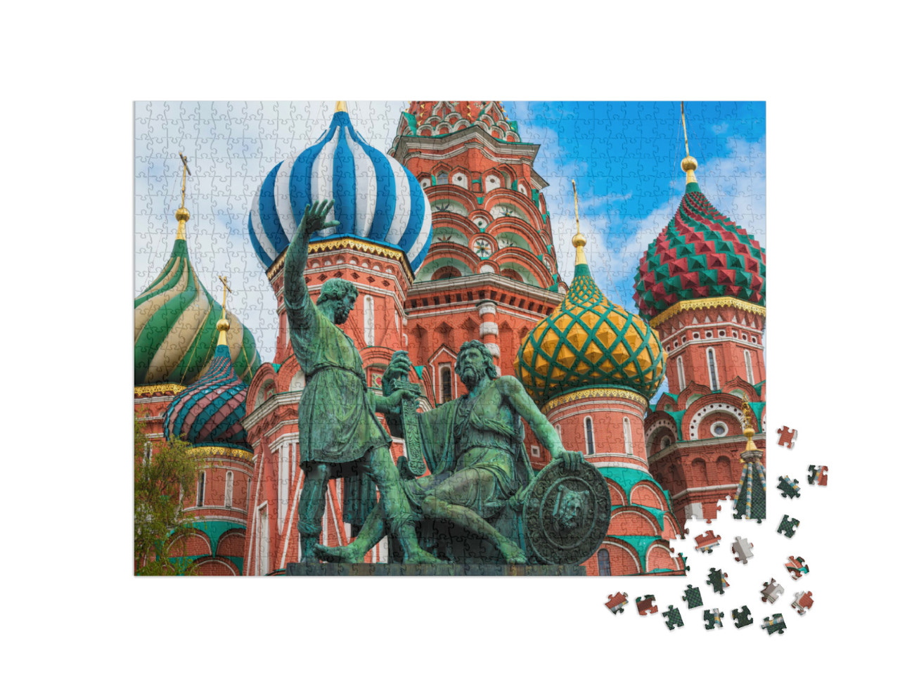 Puzzle de 1000 pièces « La cathédrale Saint-Basile sur la place Rouge à Moscou, Russie »