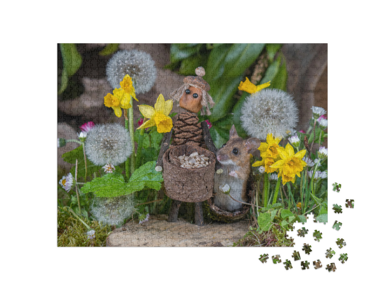 Puzzle de 1000 pièces « Souris et la pissenlit »