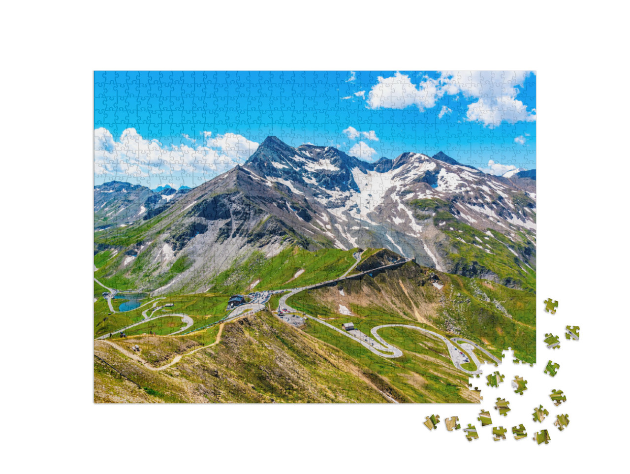 Puzzle de 1000 pièces « Route alpine du Grossglockner dans les Hohe Tauern, Autriche »