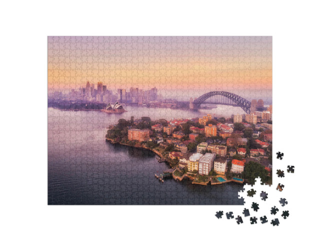 Puzzle de 1000 pièces « Sydney avec le port et le Harbour Bridge »