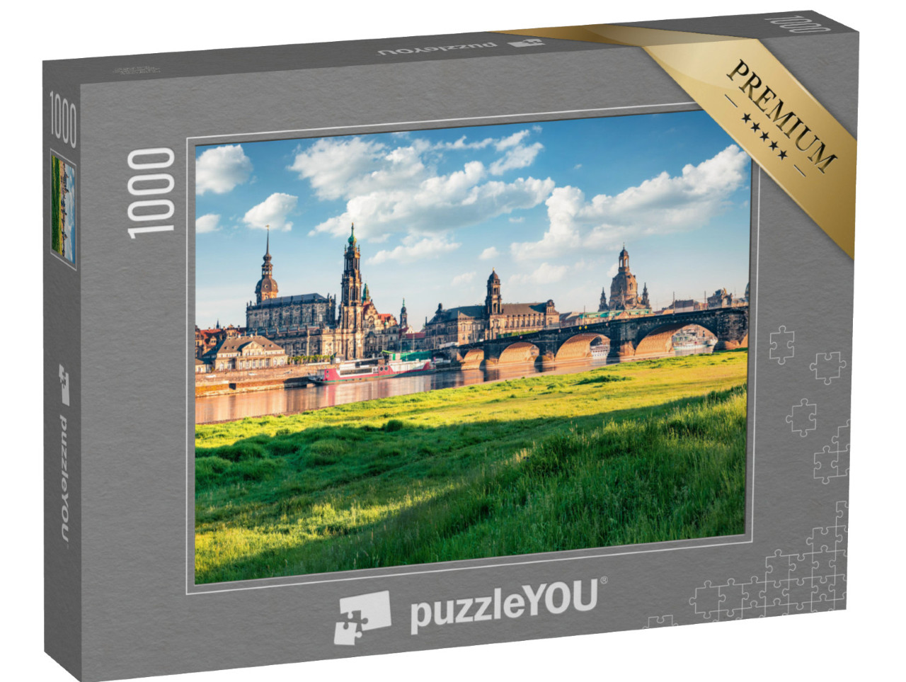 Puzzle de 1000 pièces « Magnifique vue de la ville de Dresde, Saxe, Allemagne »