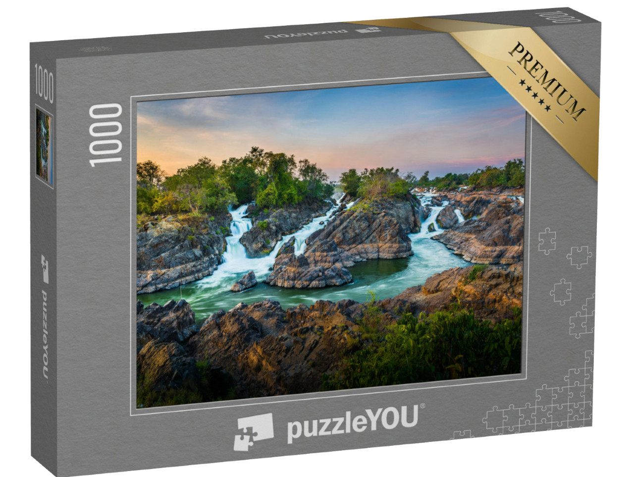 Puzzle de 1000 pièces « Région des 4000 îles à couper le souffle près de Champasak, Laos »