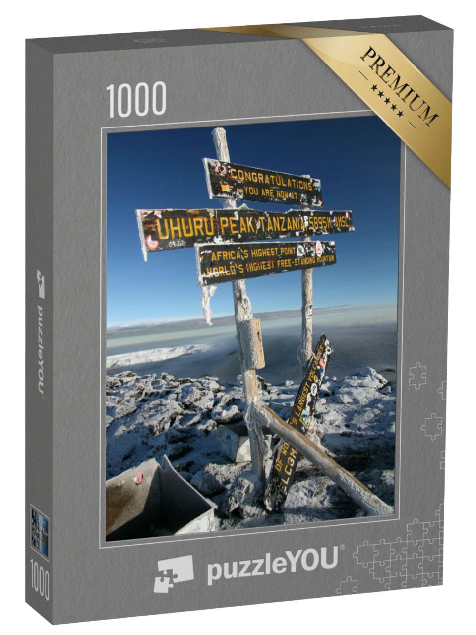 Puzzle de 1000 pièces « Sommet enneigé du Kilimandjaro, Tanzanie, Afrique »