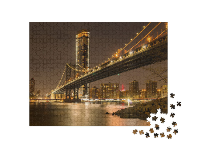 Puzzle de 1000 pièces « Coucher de soleil sur Manhattan »