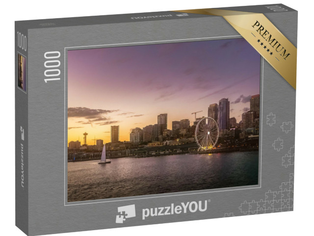 Puzzle de 1000 pièces « Elliott Bay au crépuscule, Seattle »