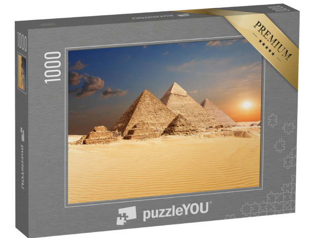 Puzzle de 1000 pièces « Célèbres pyramides égyptiennes de Gizeh »