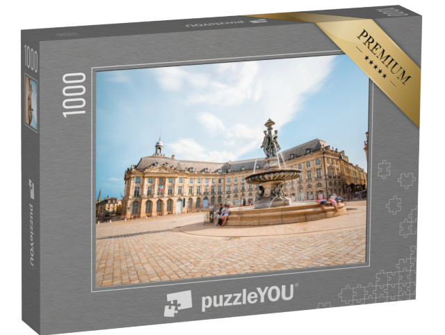 Puzzle de 1000 pièces « Place de la Bourse avec fontaine à Bordeaux »