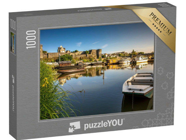 Puzzle de 1000 pièces « Ville d'Angers en France, paysage touristique et château sur la Loire. »
