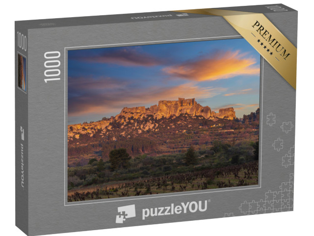 Puzzle de 1000 pièces « Château et village médiévaux, Les Baux-de-Provence, massif des Alpilles, Provence, France »