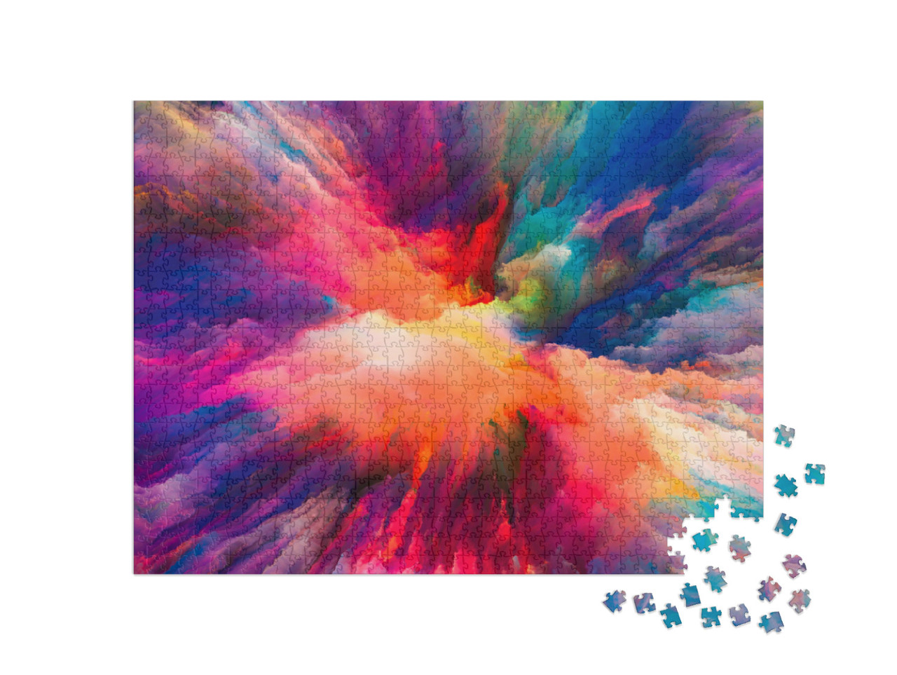 Puzzle de 1000 pièces « Série Color Splash, couleur fractale et texture riche »