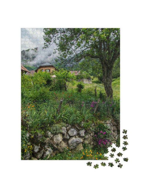 Puzzle de 1000 pièces « Une belle vue sur le Parc Naturel Régional du Massif des Bauges en France »