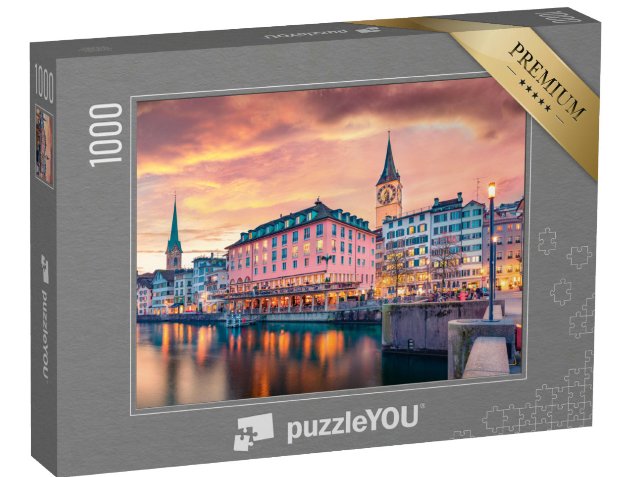 Puzzle de 1000 pièces « Église Fraumünster dans la vieille ville de Zurich, Suisse »