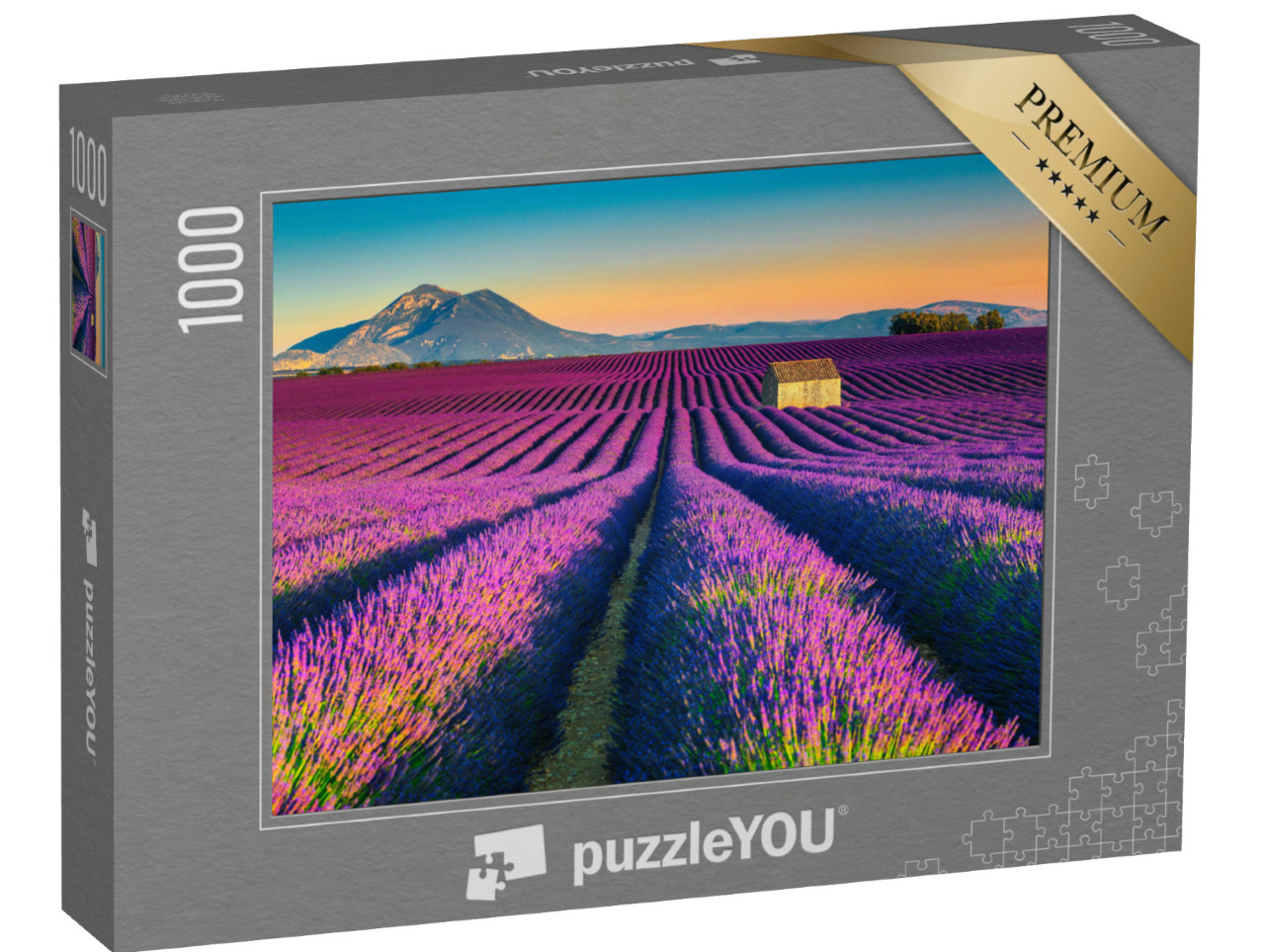 Puzzle de 1000 pièces « Champs de lavande près du village de Valensole, France »