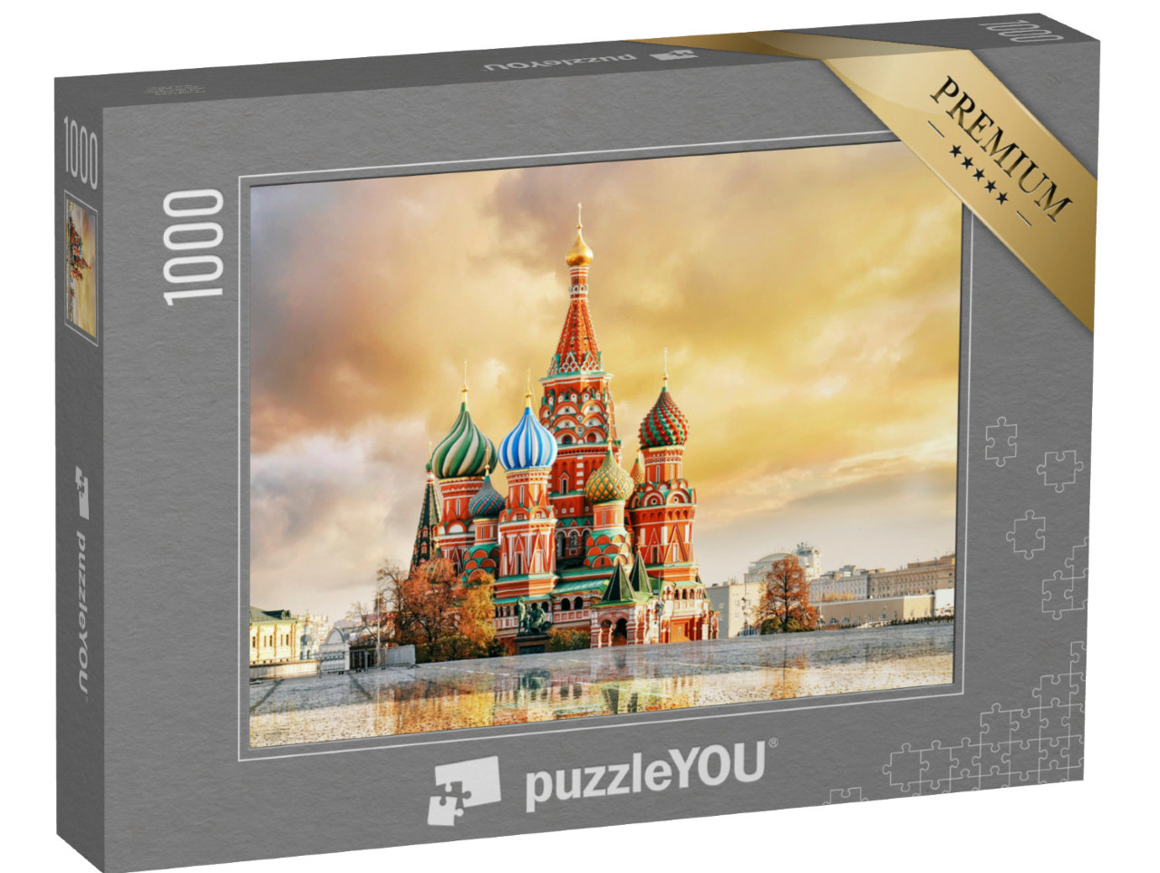Puzzle de 1000 pièces « Vue de la cathédrale Saint-Basile sur la Place Rouge, Moscou, Russie »