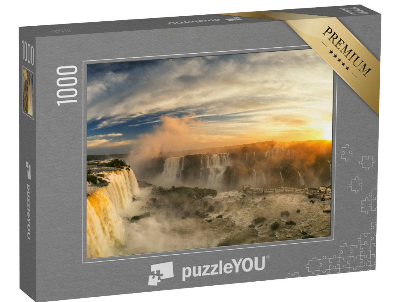 Puzzle de 1000 pièces « Chutes d'Iguazu à couper le souffle, Foz do Iguazu, Brésil »