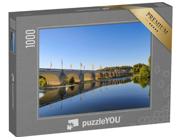 Puzzle de 1000 pièces « Le pont Wilson et son reflet dans la Loire, Tours, France »