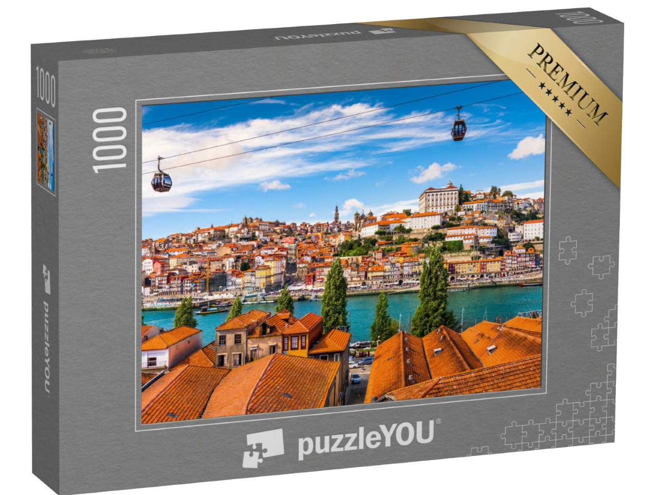 Puzzle de 1000 pièces « Porto, ancienne ville sur le fleuve Douro, Portugal »