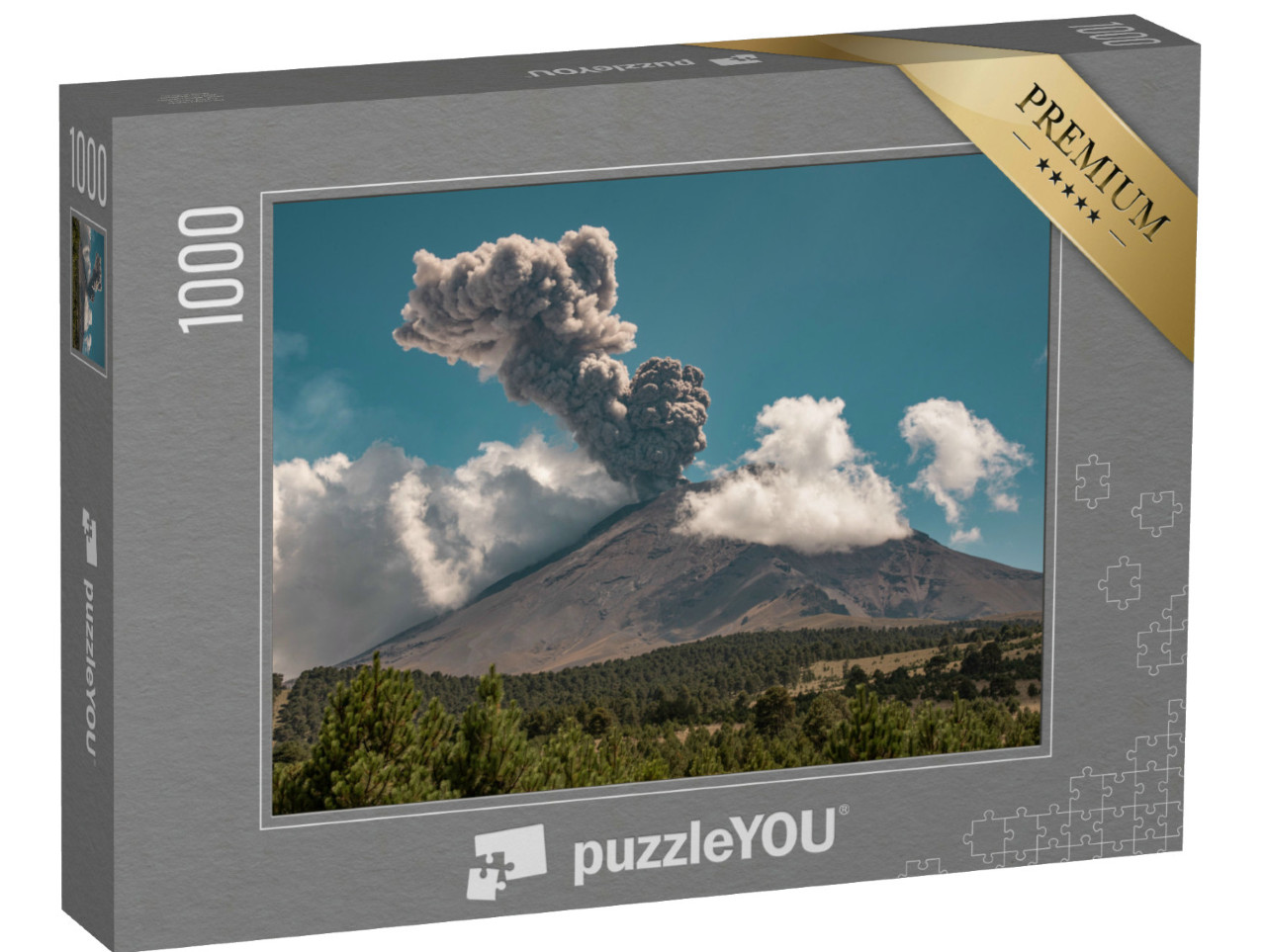 Puzzle de 1000 pièces « Volcan Popocatepetl pendant une explosion »