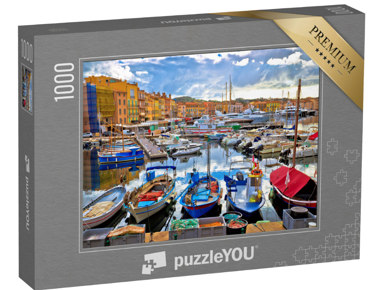 Puzzle de 1000 pièces « Port coloré de Saint Tropez sur la Côte d Azur, département des Alpes-Maritimes »