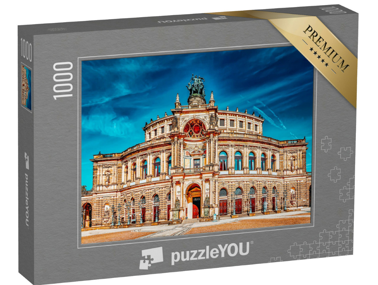 Puzzle de 1000 pièces « Impressionnant opéra Semper, Dresde, Allemagne »