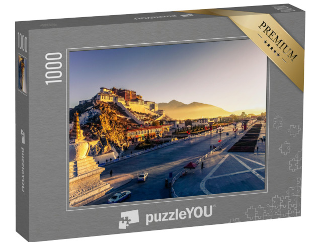 Puzzle de 1000 pièces « Palais du Potala au crépuscule à Lhassa, Tibet »