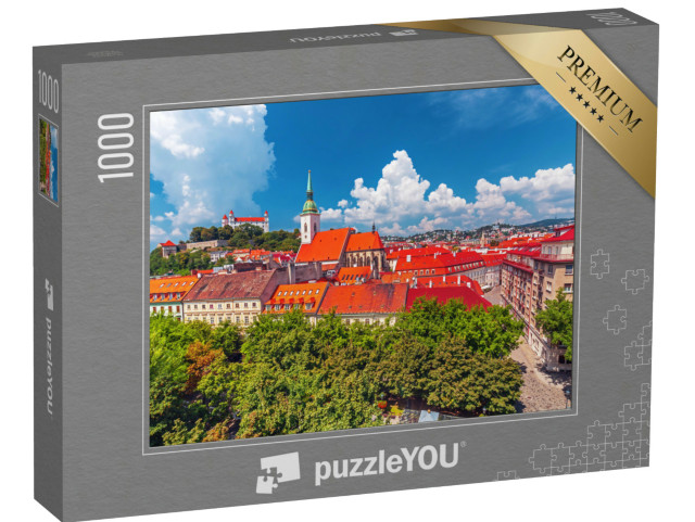 Puzzle de 1000 pièces « Vue sur la vieille ville de Bratislava, Slovaquie »
